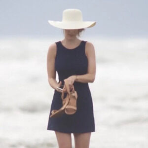 Lace ruffle back dress